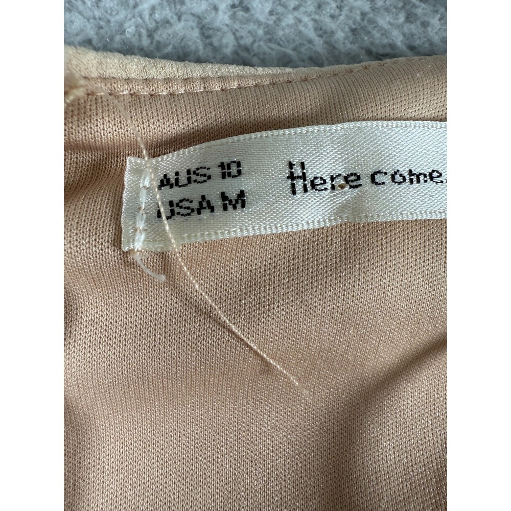 Here Comes The Sun Lover Office Formal Midi Dress Cream Size Medium - Picture 5 of 7